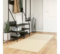 vidaXL Alfombra de pelo corto suave lavable HUARTE crema 80x200 cm
