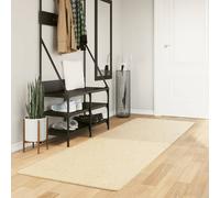 vidaXL Alfombra de pelo corto suave lavable HUARTE crema 80x250 cm