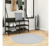 vidaXL Alfombra de pelo corto suave lavable HUARTE gris Ø 100 cm