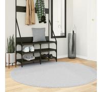 vidaXL Alfombra de pelo corto suave lavable HUARTE gris Ø 160 cm