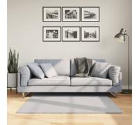 vidaXL Alfombra HUARTE Pelo corto suave lavable Gris 120x120 cm