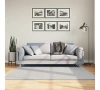 vidaXL Alfombra de pelo corto suave lavable HUARTE gris 160x160 cm