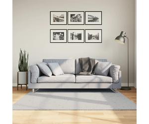 vidaXL Alfombra de pelo corto suave lavable HUARTE gris 160x160 cm
