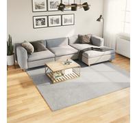 vidaXL Alfombra HUARTE – pelo corto, suave y lavable – Gris 240x240 cm