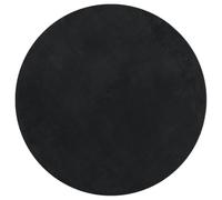 vidaXL Alfombra de Pelo Corto Suave Lavable HUARTE Negro Ø 100 cm