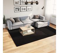 Vidaxl Alfombra de Pelo Corto Suave Lavable HUARTE 200x280cm Color Antracita Black