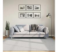 vidaXL Alfombra de Pelo Corto Suave y Lavable, Alfombrilla Antideslizante, Tapete de Dormitorio, Alfombra para Salón Pasillo, Gris 200x200 cm