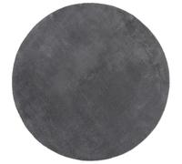 vidaXL Alfombra HUARTE de pelo corto y suave lavable antideslizante Gris Antracita Ø 80 cm