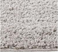 vidaXL Alfombra de pelo largo, color gris claro, 120x170 cm, antideslizante
