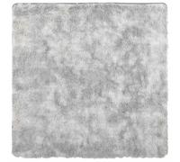 vidaXL Alfombra de pelo largo NAVARRA gris plateado 240x240 cm