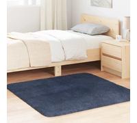vidaXL Alfombra de pelo largo NAVARRA azul marino 120x120 cm poliéster