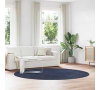vidaXL Alfombra de pelo largo NAVARRA azul marino 240x240 cm poliéster