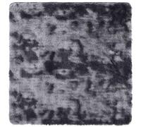 vidaXL Alfombra de Pelo Largo NAVARRA Gris Oscuro 120x120 cm poliéster
