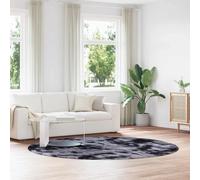 vidaXL Alfombra de pelo largo NAVARRA gris oscuro 240x240 cm poliéster