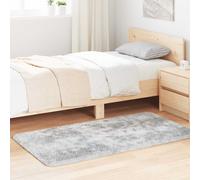 vidaXL Alfombra de pelo largo NAVARRA gris plata 80x150 cm poliéster