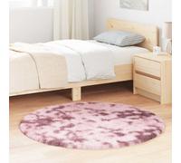 vidaXL Alfombra de pelo largo NAVARRA rosa polvoriento 120x120 cm