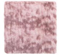 vidaXL Alfombra de Pelo Largo Rosa Polvoriento 120x120 cm poliéster, Alfombra, Alfombra de Sala de Estar, Alfombra mullida, Alfombra de área