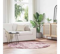 vidaXL Alfombra de pelo largo NAVARRA rosa polvoriento 160x160 cm