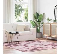 vidaXL Alfombra de pelo largo NAVARRA rosa polvoriento 200x200 cm