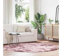 vidaXL Alfombra de pelo largo NAVARRA rosa polvoriento 200x200 cm