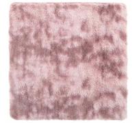 vidaXL Alfombra NAVARRA de pelo largo mullida poliéster Rosa polvoriento 200x200 cm