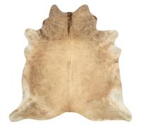 vidaXL Alfombra de piel de vaca auténtica beige 180 x 220 cm
