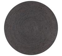 vidaXL Alfombra redonda de yute tejida a mano – Diámetro 120 cm – Gris oscuro