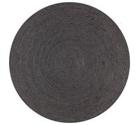 vidaXL Alfombra de yute tejida a mano redonda gris 90 cm