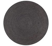 vidaXL Alfombra redonda de yute tejida a mano, diámetro 90 cm, gris oscuro