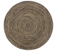vidaXL Alfombra hecha a mano Tapete de yute Marrón y Negro 210 cm
