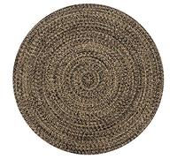 vidaXL Alfombra de yute hecha a mano 120 cm – negra y natural
