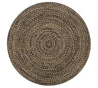 vidaXL Alfombra de Yute hecha a mano 150 cm para salón y comedor Negra y Natural