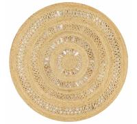 vidaXL Alfombra hecha a mano de yute trenzado 120 cm