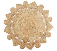 vidaXL Alfombra de Yute Tejida a Mano Trenzada – Moderna, Suave y Flexible – 150 cm