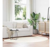vidaXL Alfombra HUARTE Crema 140 x 200 cm Poliéster