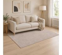vidaXL Alfombra IZA Beige 120 x 170 cm 100% Poliéster Pelo bajo