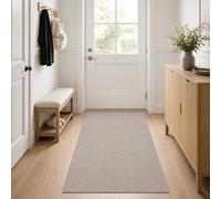 vidaXL Alfombra IZA Beige 80 x 200 cm 100% Poliéster Pelo bajo