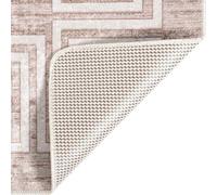 vidaXL Alfombra lavable, color beige, 160x230 cm, antideslizante