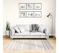 vidaXL Alfombra lavable negro y blanco 80x150 cm