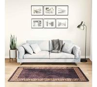 vidaXL Alfombra lavable negro y dorado 80x150 cm