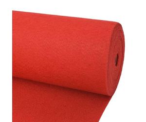 vidaXL Alfombra lisa roja de 1,2 x 12 m de poliéster, elegante, rectangular, moderna, enrollable, para interiores y exteriores, textura acanalada, decoración funcional