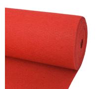 vidaXL Alfombra Liso Rojo 1,2 x 12 m Poliéster