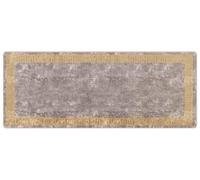 vidaXL Alfombra MARSA, gris, 100 x 250 cm, de poliéster y PVC