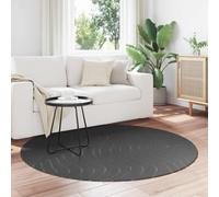 vidaXL Alfombra interior y exterior PALMERAS, color antracita, diámetro 160 cm, material: poliéster