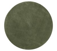 vidaXL Alfombra HUARTE de pelo corto, suave y lavable – Verde Bosque Ø 120 cm