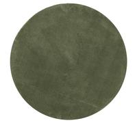 vidaXL Alfombra Pelo Corto Suave Lavable HUARTE Verde Bosque Ø 80 cm