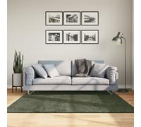 vidaXL Alfombra pelo corto suave lavable HUARTE verde bosque 160x160cm