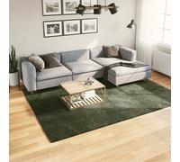 vidaXL Alfombra de pelo corto suave lavable HUARTE 200x280cm Verde Bosque