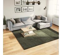 vidaXL Alfombra de pelo corto suave lavable HUARTE 240x240cm Verde Bosque