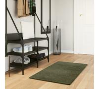 vidaXL Alfombra pelo corto suave lavable HUARTE verde bosque 60x110 cm